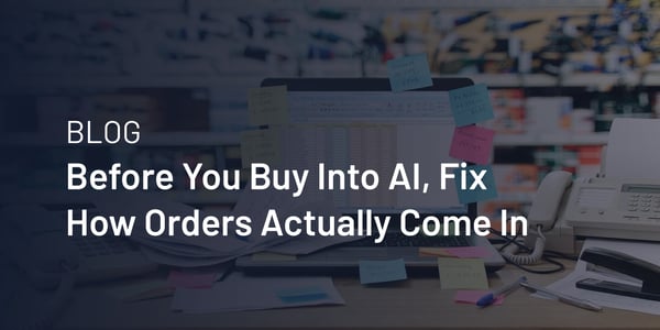 Fix how orders come in before buying into AI
