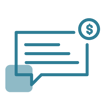 Icon_Text message bubble with $ sign  