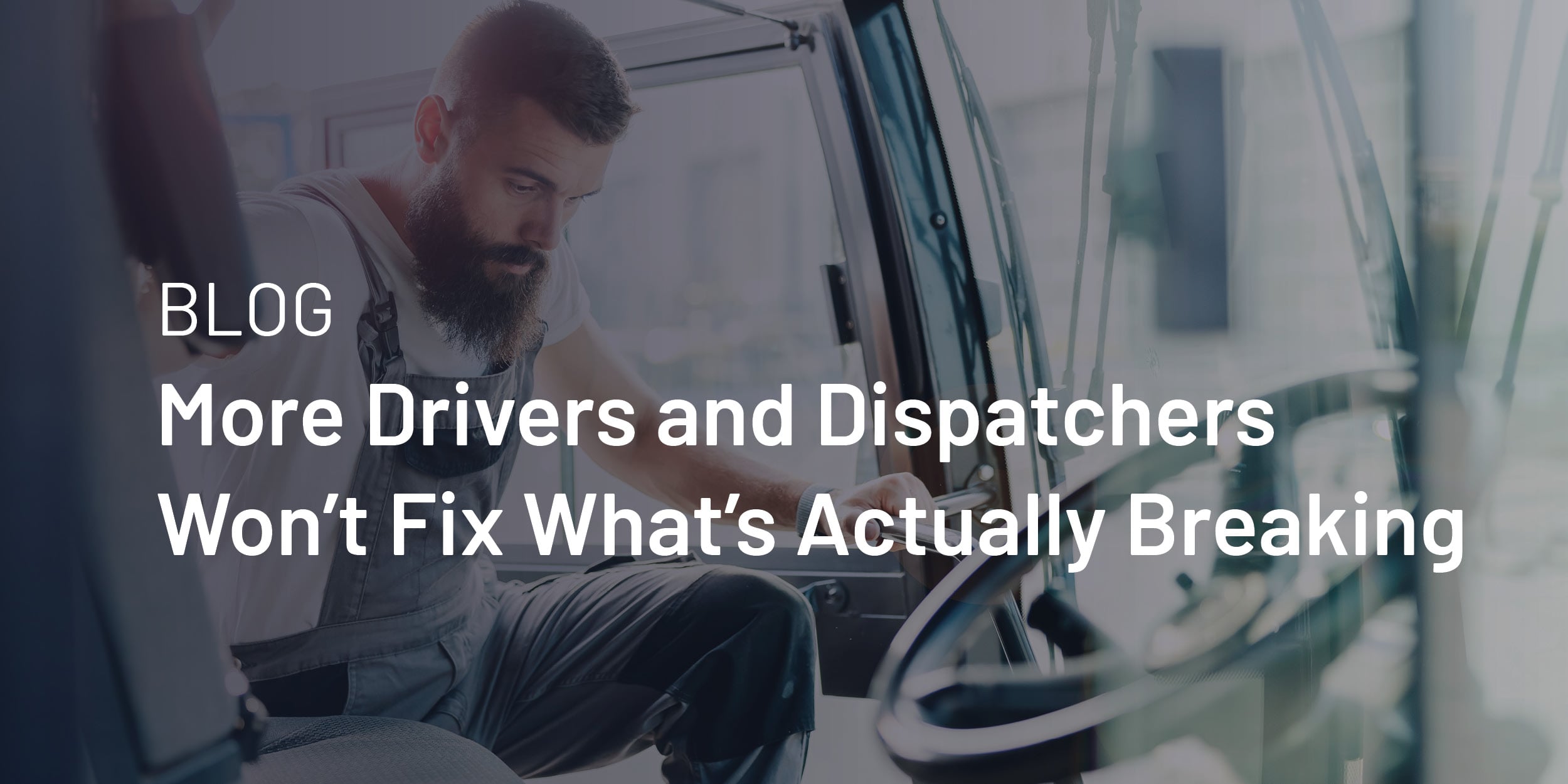 More Drivers and Dispatchers Won't Fix What's Actually Breaking