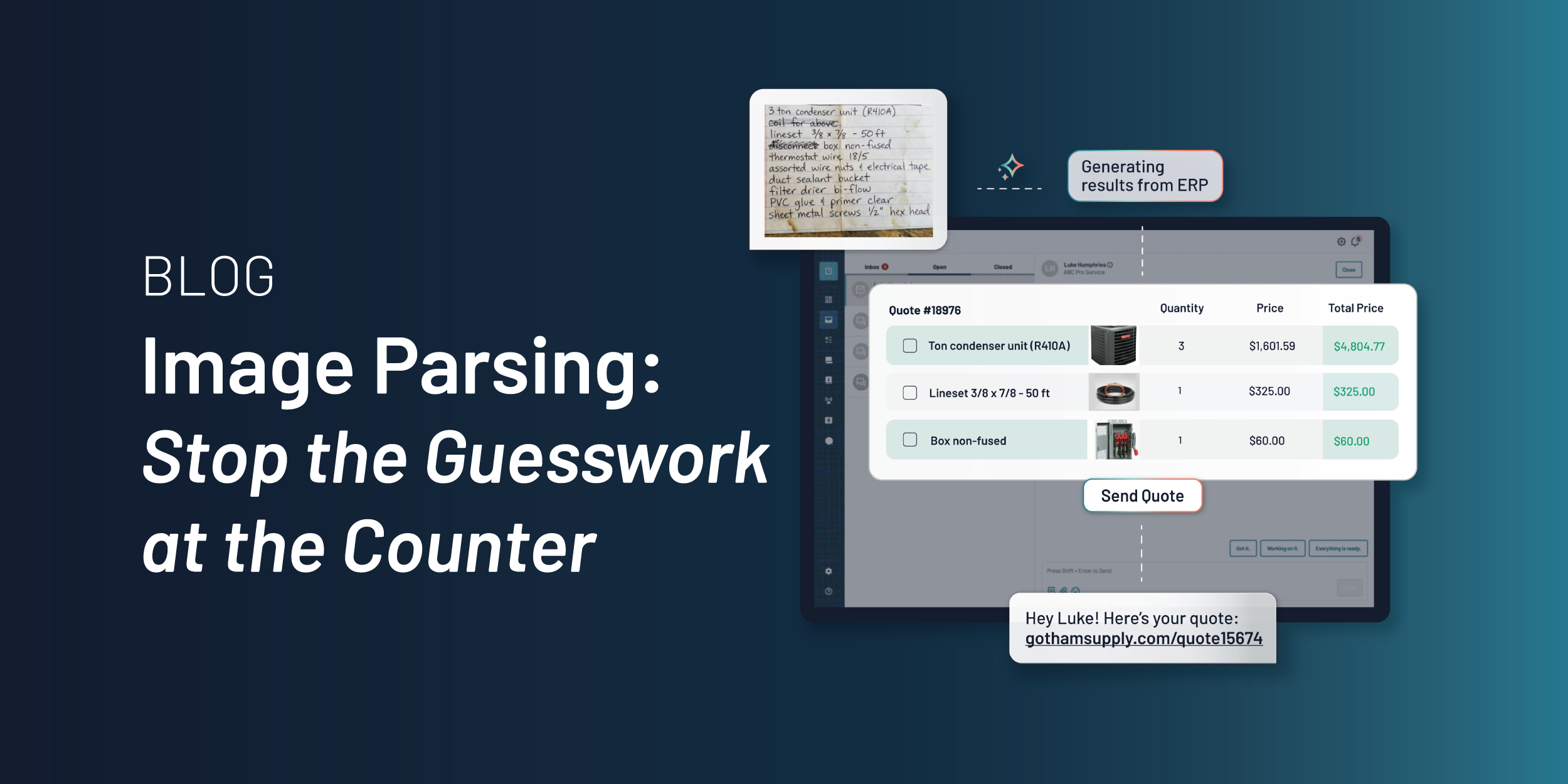 Image Parsing: Stop the Guesswork at the Counter
